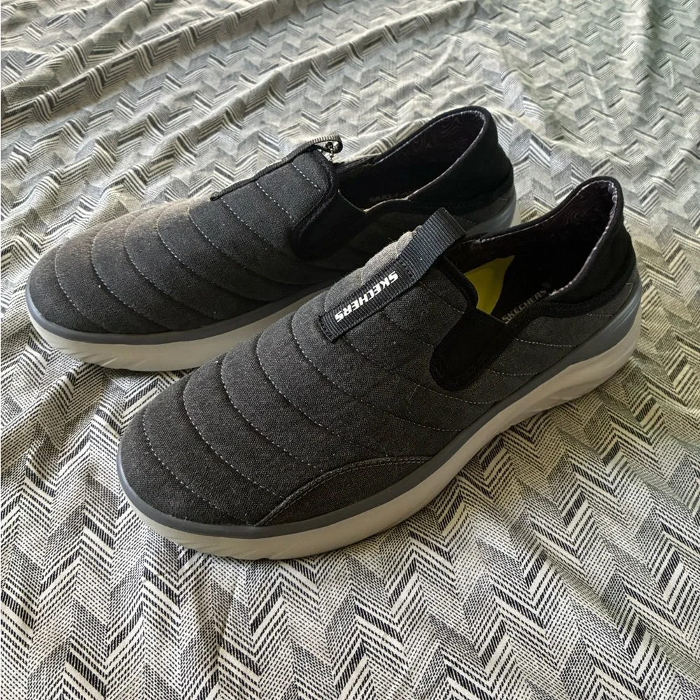 Skechers Men's Gray Slip-On Sneakers - Picture 3 of 5